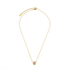 White Heart Titanium Steel Diamond-encrusted Heart Necklace