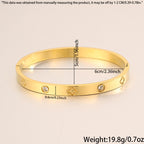 Bracelet #1 Titanium Steel Diamond-encrusted Round Bracelet