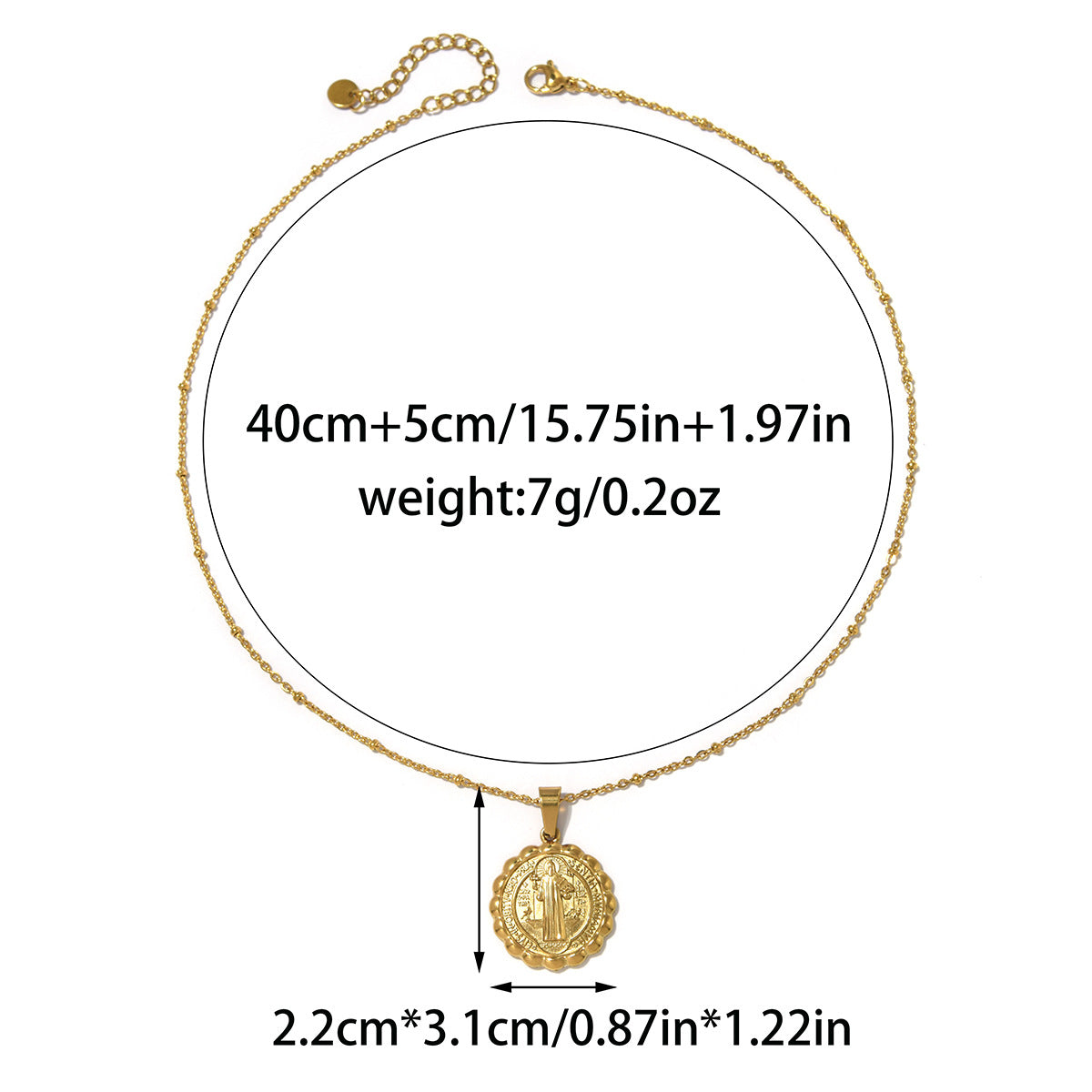 Necklace #2 304 Stainless Steel Portrait Necklace