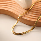 Fashion Silver Stainless Steel Snake Bone Chain Necklace