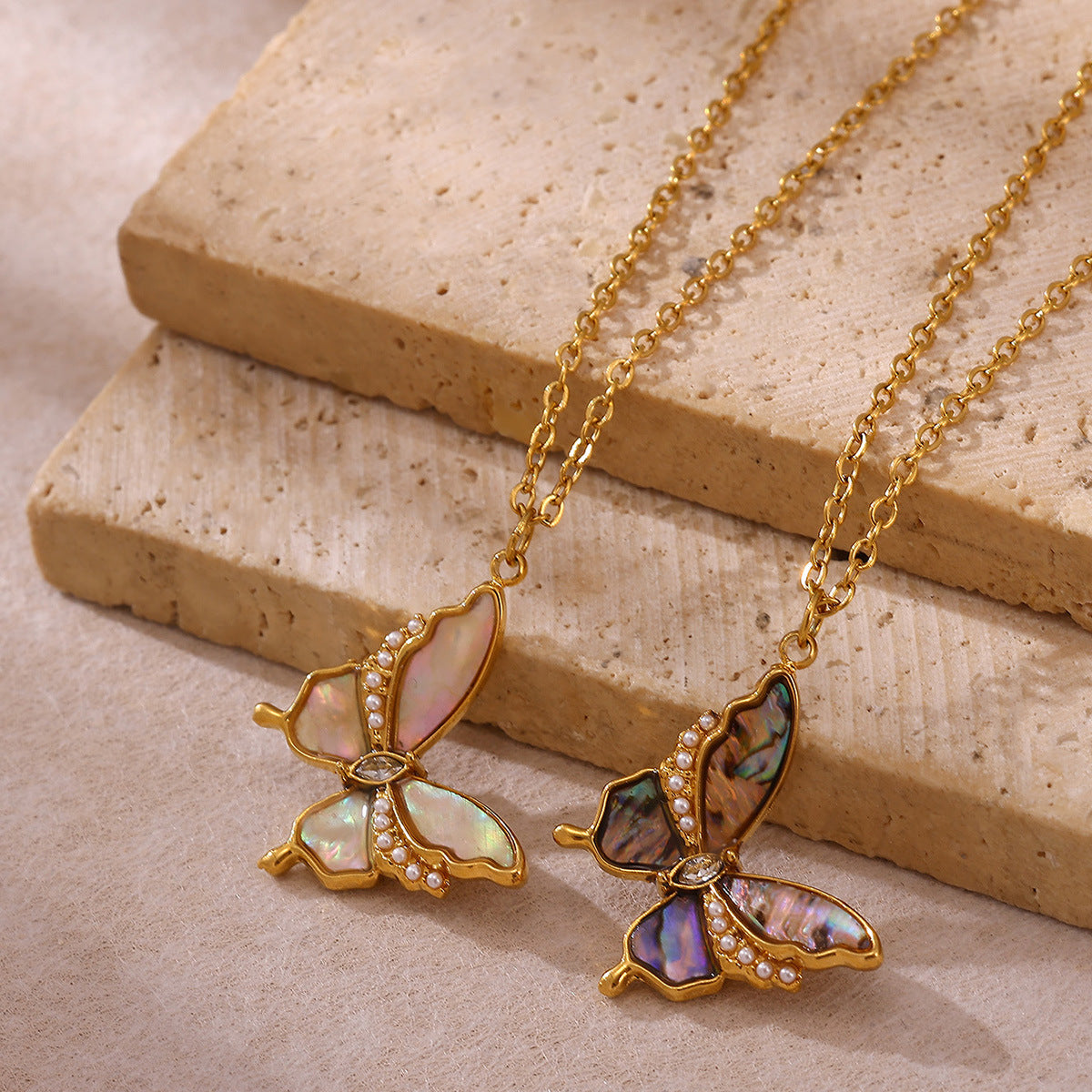 Necklace #2 304 Stainless Steel Butterfly Necklace