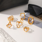 Ring #5 Luxury Premium Zircon Titanium Steel Ring