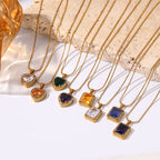 Necklace #5 Stainless Steel Diamond-encrusted Heart Necklace