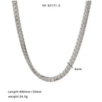 Fashion Silver Stainless Steel Snake Bone Chain Necklace