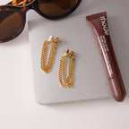 Earring Stainless Steel Diamond-encrusted Chain Earrings