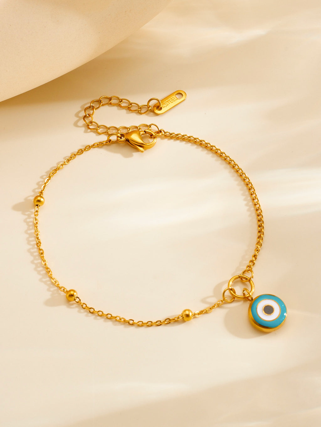 Gold Stainless Steel Eye Anklet
