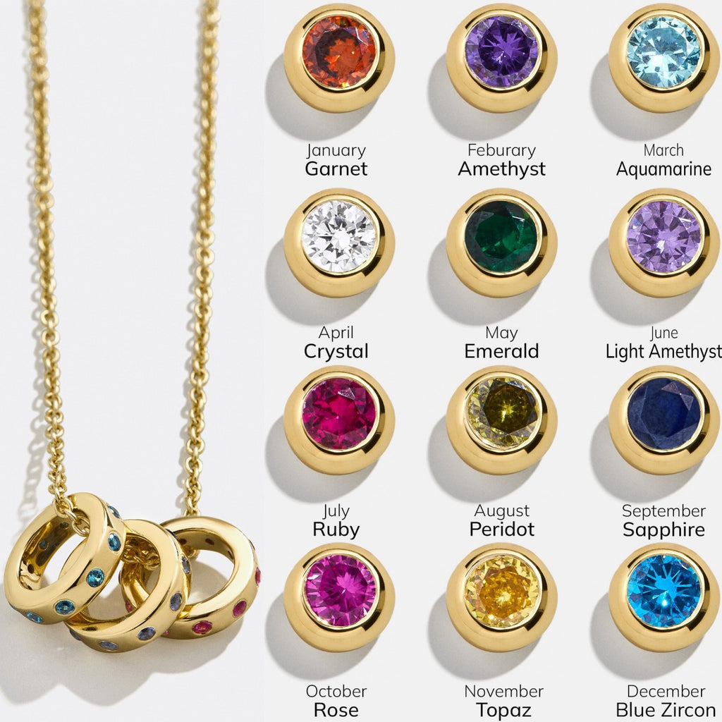 November Pendant Titanium steel round pendant with diamonds (without chain)