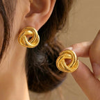 Earrings6# Stainless Steel Heart-shaped Earrings