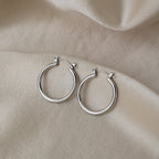 Gold Stainless Steel Round Earrings