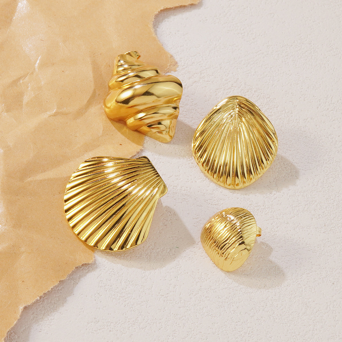 Earrings 118# Stainless Steel Petal Earrings