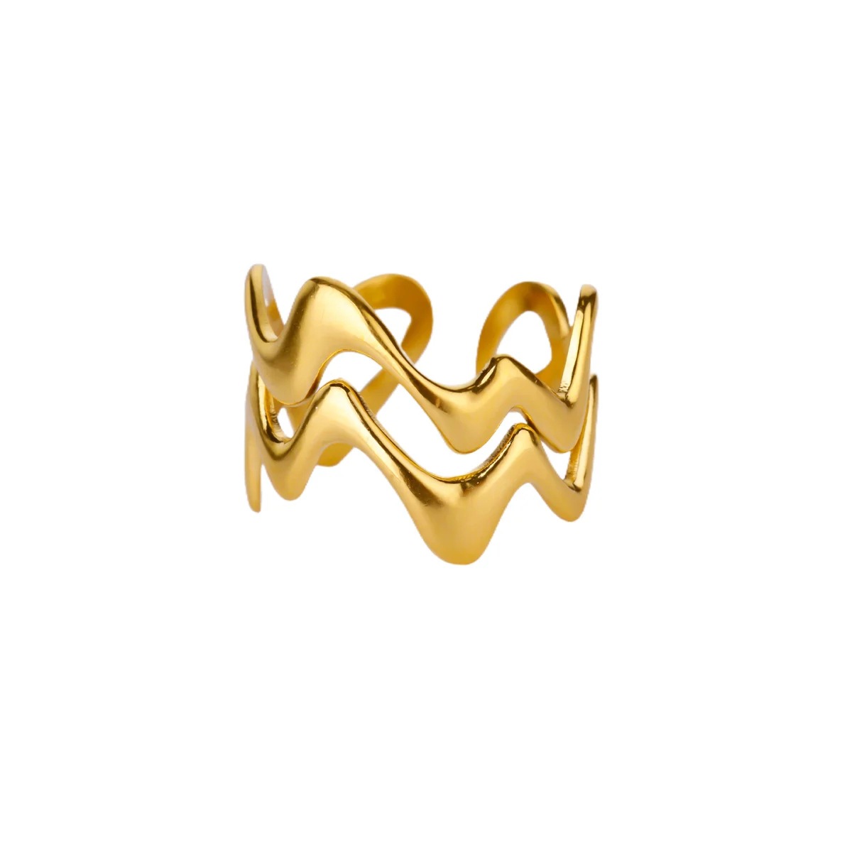 Ring #2 304 Stainless Steel Irregular Ring
