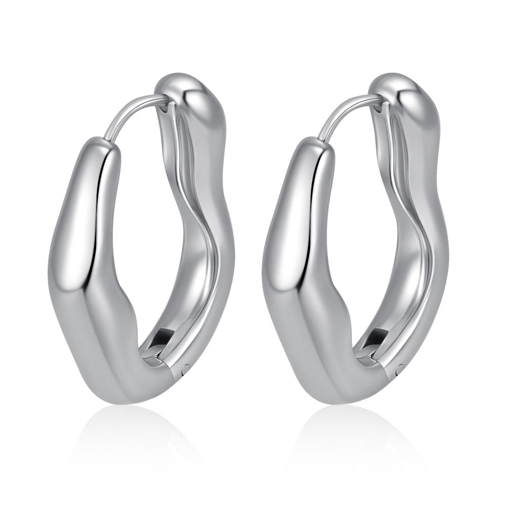 Gold Stainless Steel Irregular Earrings