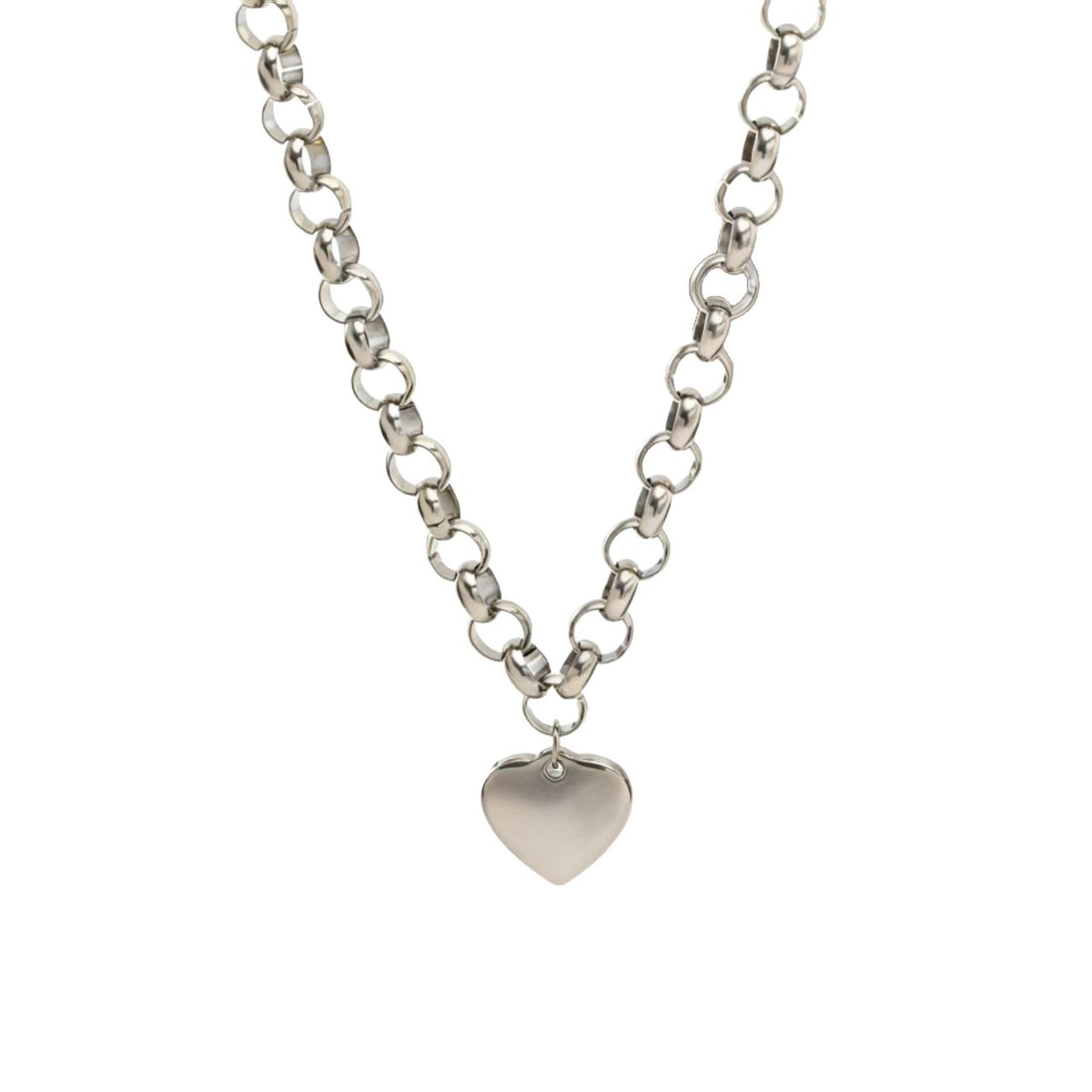 Golden Ray Heart Necklace Titanium Steel Heart Necklace