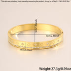 Bracelet #1 Titanium Steel Diamond-encrusted Round Bracelet