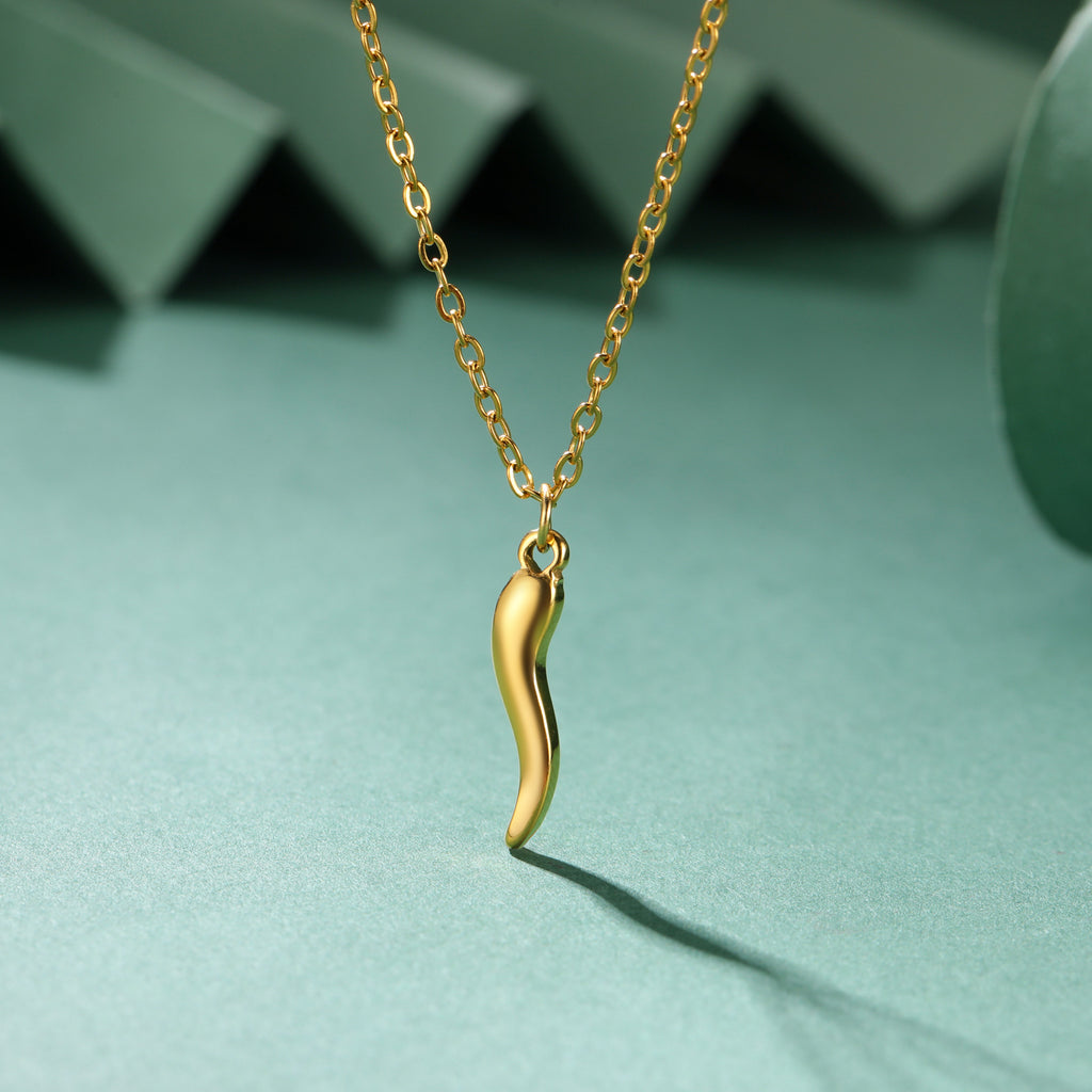 Fashion Steel Irregular Chili Pepper Stainless Steel Necklace