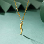 Fashion Steel Irregular Chili Pepper Stainless Steel Necklace