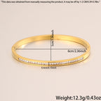 Bracelet #1 Titanium Steel Diamond-encrusted Round Bracelet