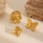 Flowers Stainless Steel Flower Ring