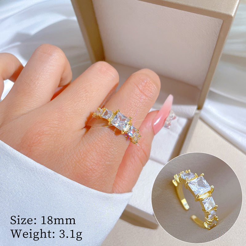 Ring 37 Stainless Steel Round Diamond Ring