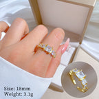 Ring 37 Stainless Steel Round Diamond Ring
