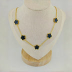 Yellow Necklace Stainless Steel Flower Necklace