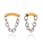 Gold Stainless Steel Chain Earrings