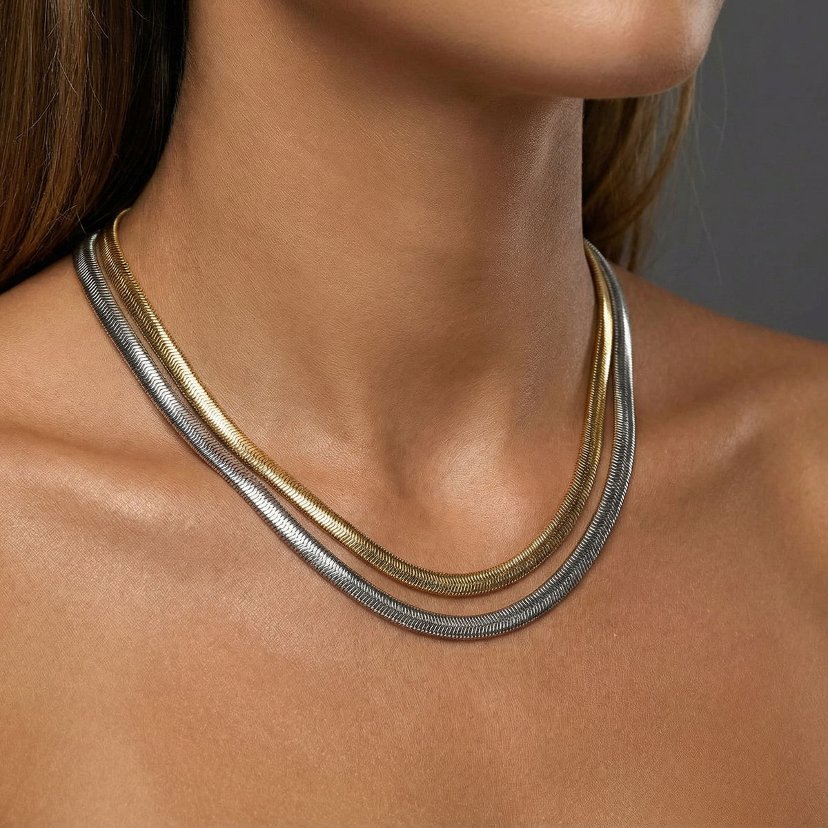 Silver Stainless Steel Chain Necklace