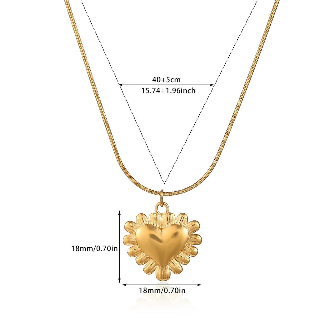 Love #8 304 Stainless Steel Heart Necklace