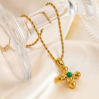 Gold Stainless Steel Cross Necklace