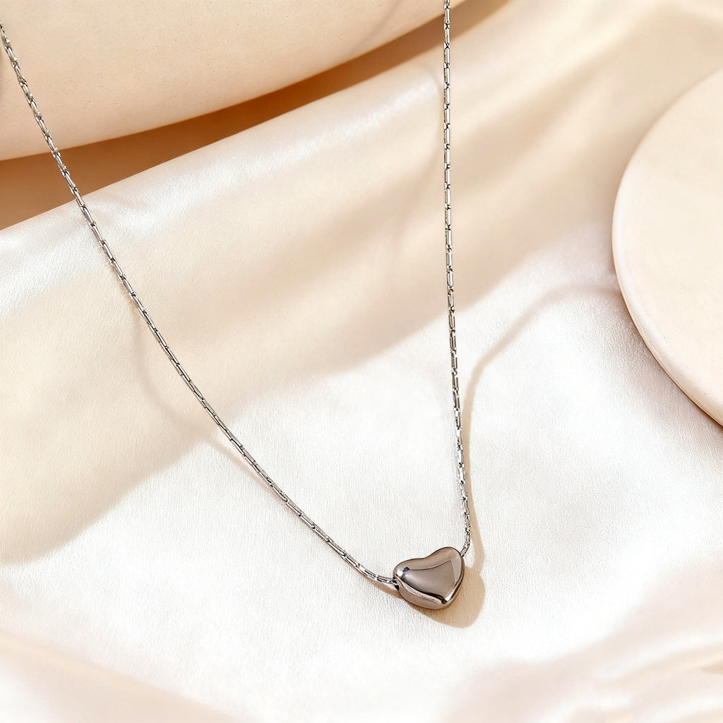 1-heart Necklace Stainless Steel Heart Necklace