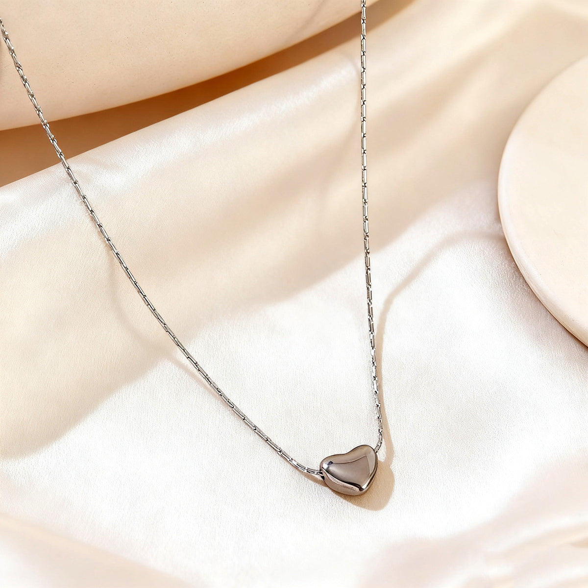 1-heart Necklace Stainless Steel Heart Necklace