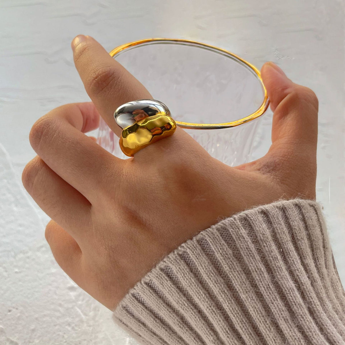 2# Stainless Steel Flower Ring