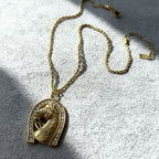 Horse Head 304 Stainless Steel Diamond-studded Horse Head Necklace