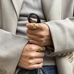 Gold Stainless Steel Five-pointed Star Ring