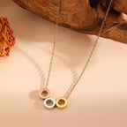 Golden Heart Necklace Stainless Steel Openwork Heart Necklace