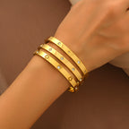 Bracelet 90# Stainless Steel Diamond Heart Bracelet