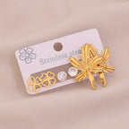 2# Love 304 Stainless Steel Diamond Heart Earring Set