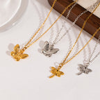 Dragonfly 2 Stainless Steel Dragonfly Necklace