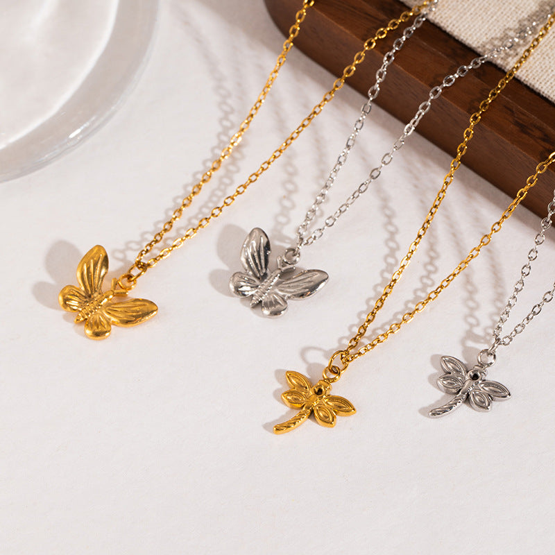 Butterfly 2 Stainless Steel Butterfly Necklace