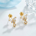 Gold 18k Gold Butterfly Pendant Screw Piercing