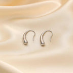 Gold Titanium Steel Teardrop-shaped Ear Hooks