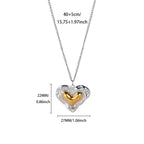 Ring #1 304 Stainless Steel Two-tone Heart Necklace