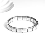 Steel Metal Square Modular Men's Bracelet