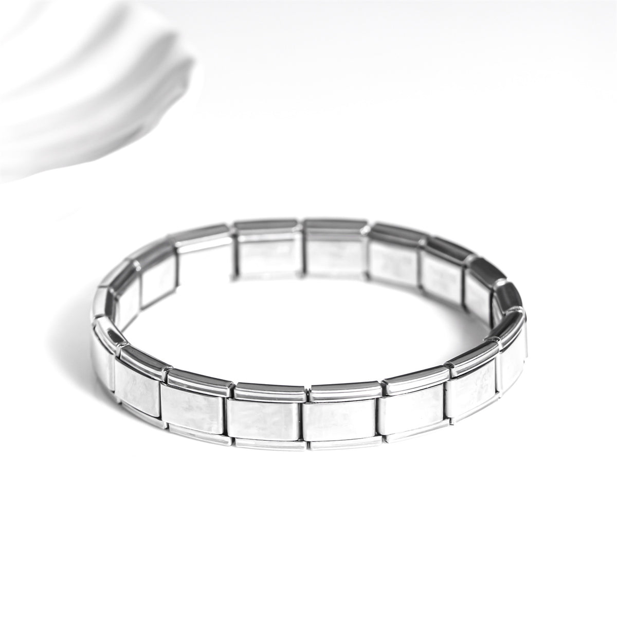 Steel Metal Square Modular Men's Bracelet