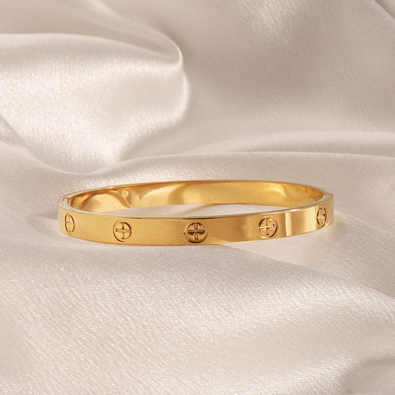 Gold Cross Bracelet Titanium Steel Cross Bracelet