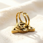 18k Gold 18k Gold Steel Geometric Hollow Zircon Ring