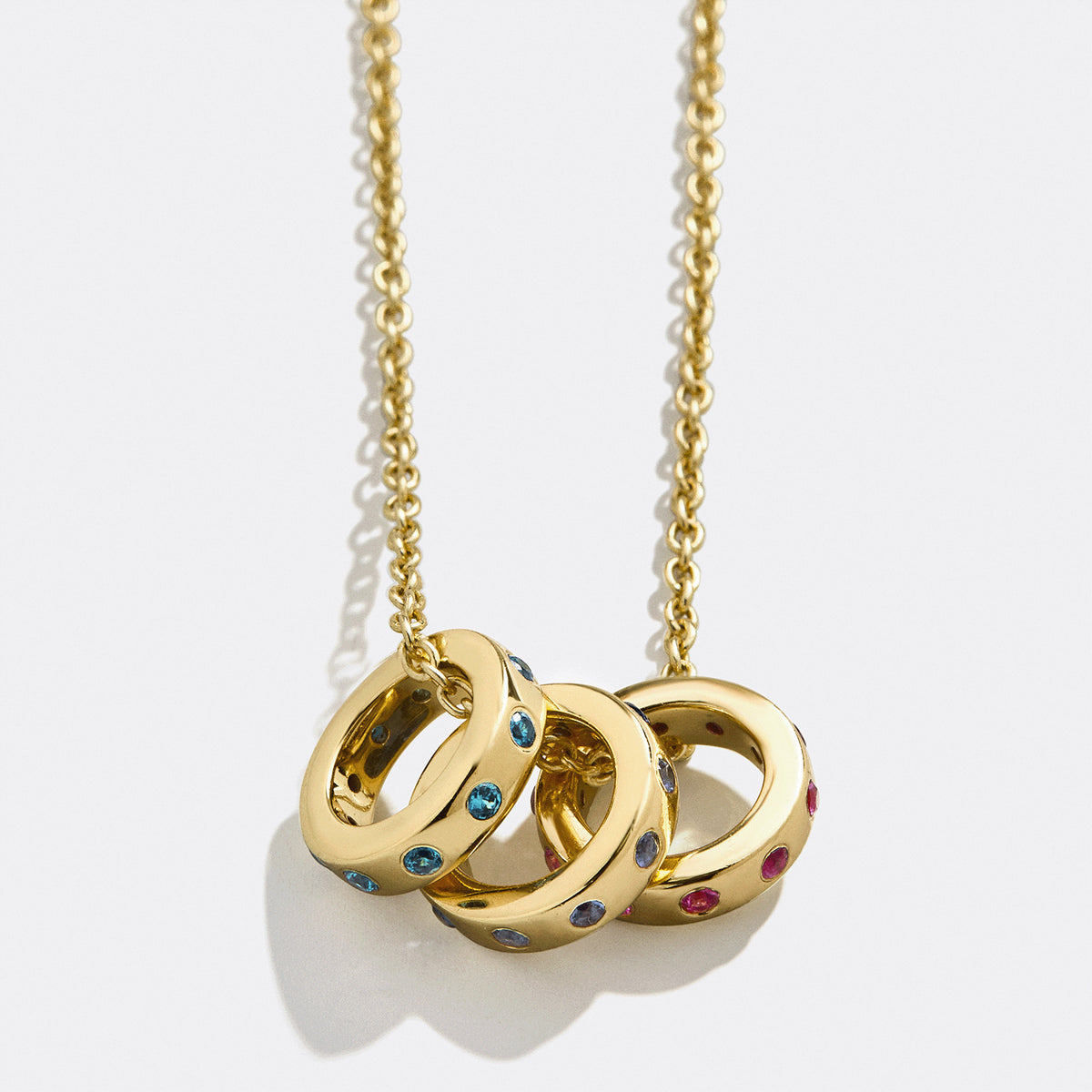 September Pendant Titanium steel round pendant with diamonds (without chain)