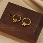 Stainless Steel Detachable Ear Loops Stainless Steel Beaded Earrings
