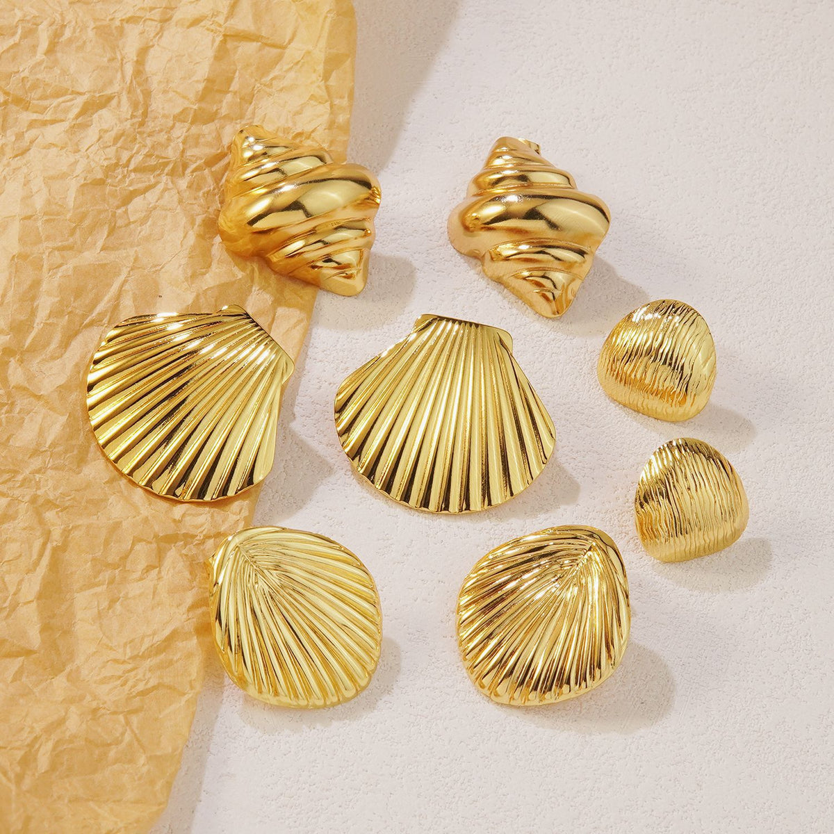 Earrings 81# Stainless Steel Petal Earrings