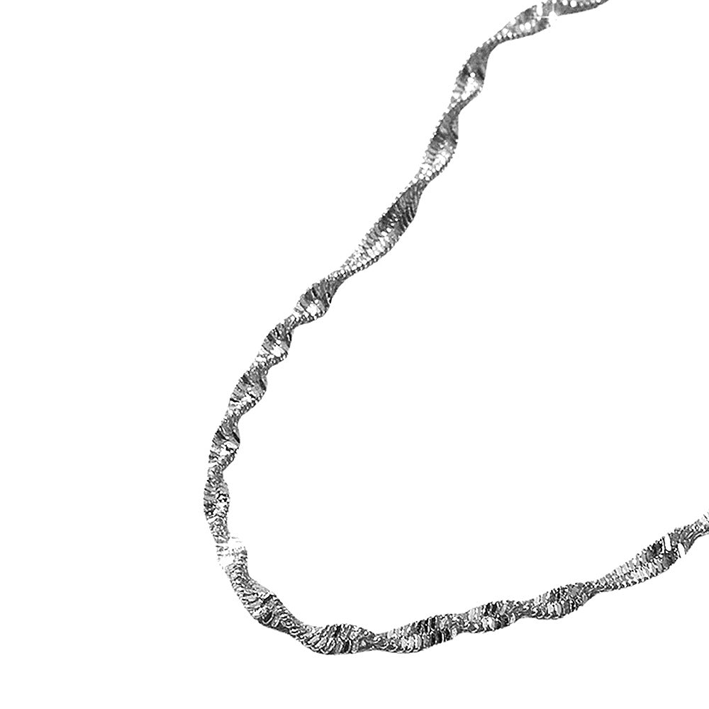 Silver Stainless Steel Gold-plated Water Wave Chain Bracelet
